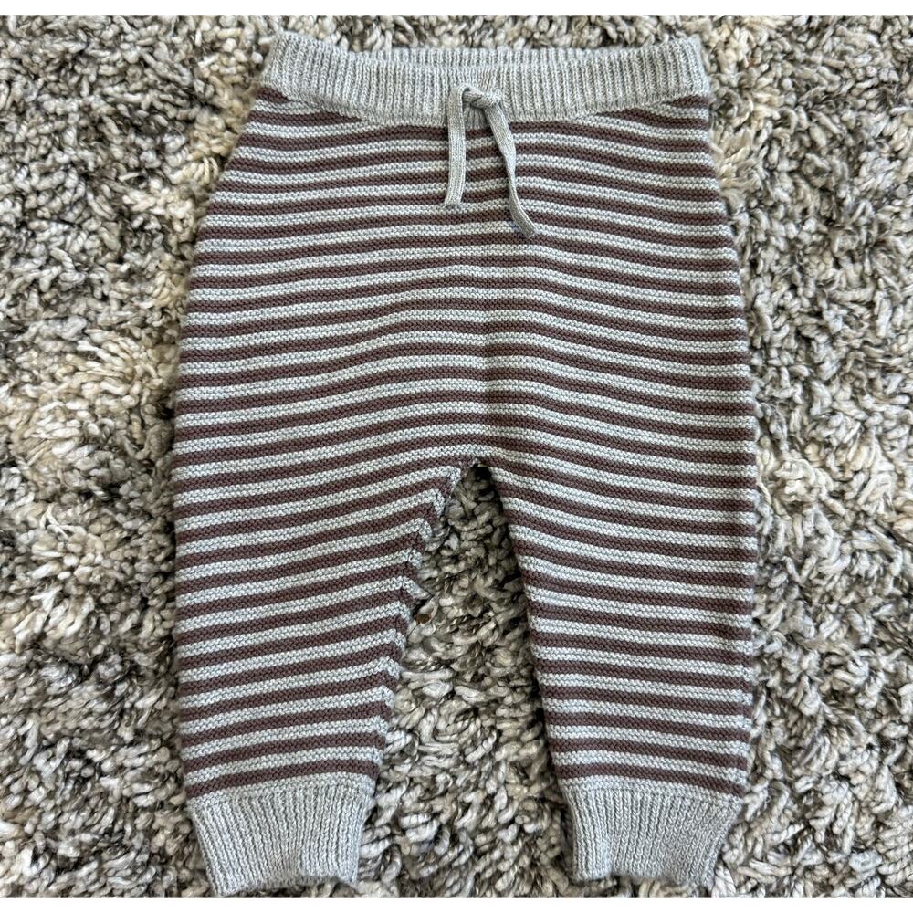 Rene Rofe 6-9 Months Baby Knit Sweater Pants Stripe Gray Boy Girl
